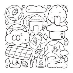 love earth ' earth day outline cartoon