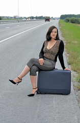 Woman with suitcase