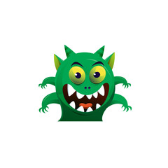 monster green color on white background