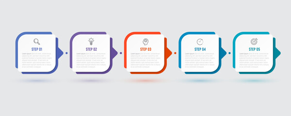 Modern infographic design. Business organization success process step diagram. Vector EPS10 illustration template design, workflow layout, web design.