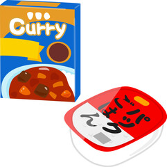 レトルトカレーとパックご飯
