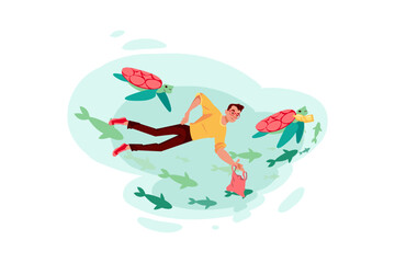 Sea Creature Preservation Illustration Concept