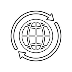 Global Communication icon. Simple Vector Graphics.