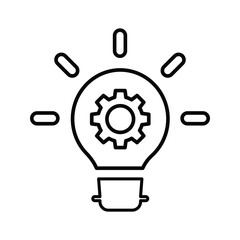 Idea development icon Line icon, outline symbol.