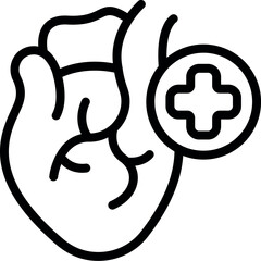 Patient heart icon outline vector. Medicine surgeon. Cardiac treatment