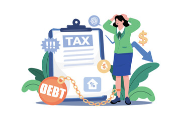 Women with financial debt