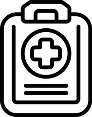 Obraz premium Medical board icon outline vector. Cardiac patient. Doctor surgery