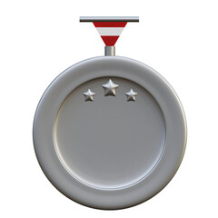 3d silver medal icon