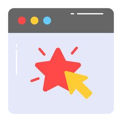 Website rating vector design in modern and trendy style