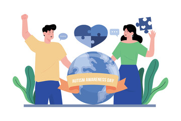 World Autism Day Illustration Concept