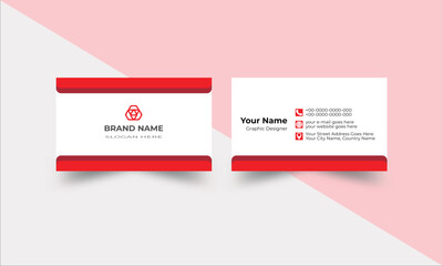 Modern presentation card. Vector business card template. Visiting card for business and personal use. Vector illustration design. Creative and modern business card template.