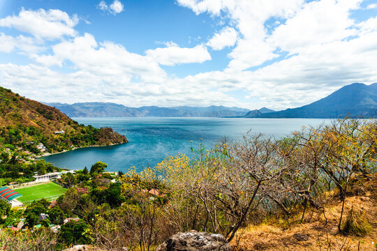 Beautiful landscape of Lake and Mountains, Lake Atitlan Guatemala
