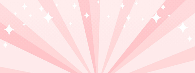 集中線　シンプル　使いやすい キラキラ　横　横長 ピンク