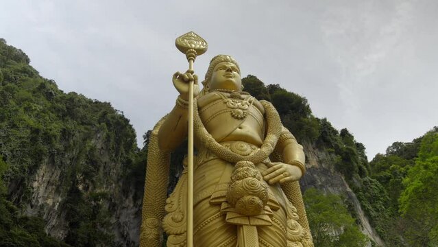 Lord Murugan down view during Thaipusam at Batu Caves Kuala Lumpur Malaysia