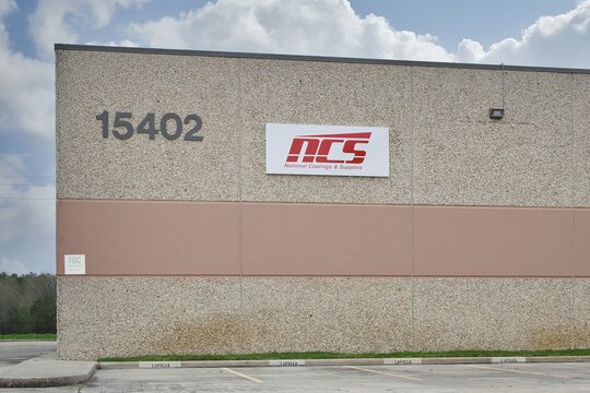 National Coatings and Supplies office building exterior in Houston, TX. Paint and coating distributor business.