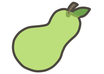 洋梨の手書きイラスト