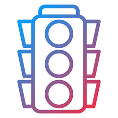 Fototapeta premium Vector Design Traffic Light Icon Style