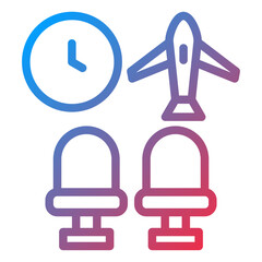 Vector Design Airport Waiting Room Icon Style