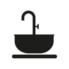Washbasin icon. Design element. Vector illustration.
