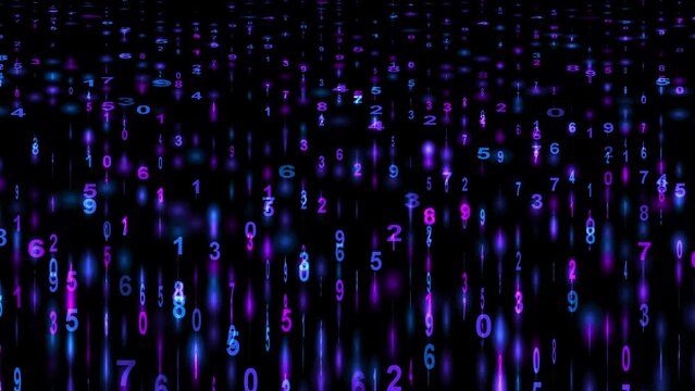 background with lots of light spots animation Of An Abstract Computer Electronics Background With Binary Data Code Digits And Numbers On Screen Falling