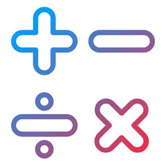 Vector Design Mathematics Icon Style