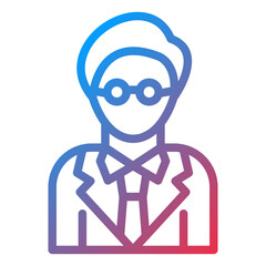 Vector Design Male Professor Icon Style