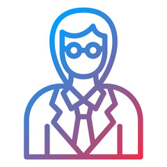 Vector Design Female Professor Icon Style