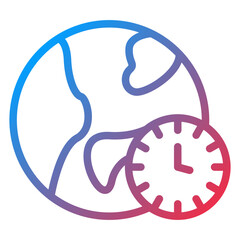 Vector Design Time Zone Icon Style