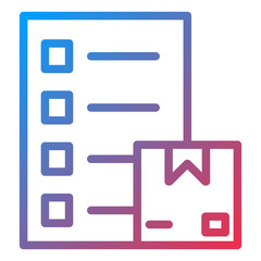 Vector Design Parcels Checklist Icon Style