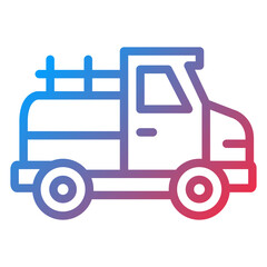 Vector Design Pickup Truck Icon Style