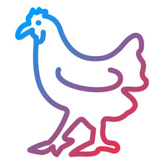 Vector Design Chicken Icon Style