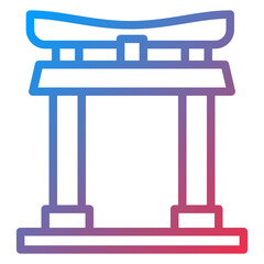 Vector Design Torii Gate Icon Style