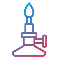 Vector Design Bunsen Burner Icon Style