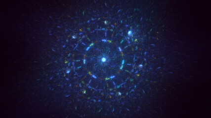 3D rendering abstract circle light background