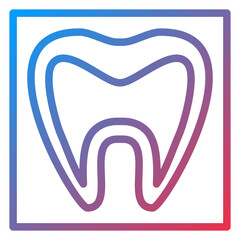 Vector Design Tooth Xray Icon Style