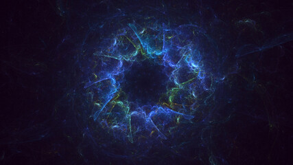 3D rendering abstract circle light background