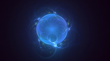 Fototapeta premium 3D rendering abstract round light background