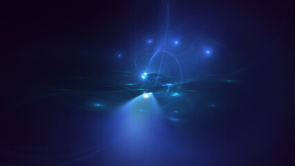 3D rendering abstract colorful fractal light background