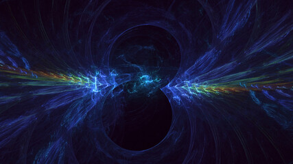 3D rendering abstract colorful fractal light background