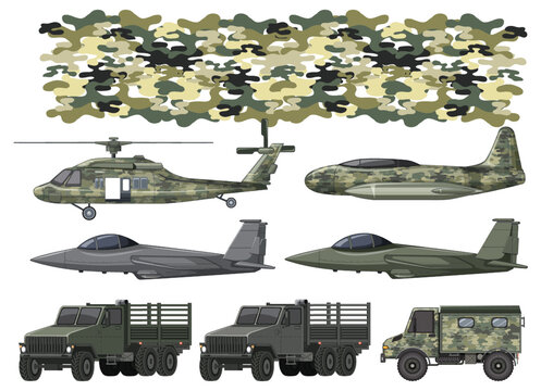 Set of military transportation