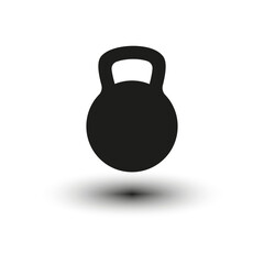 Naklejka na ściany i meble black kettlebell icon. Sports symbol. Vector illustration.