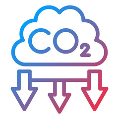 Vector Design CO2 Pollution Icon Style