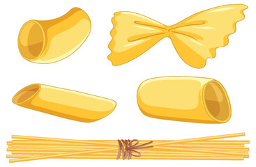 Varieties of pasta collection