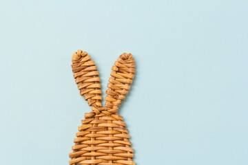 wickerwork for decor for easter. Rabbit handmade
