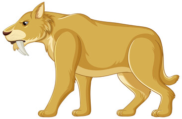 Saber Toothed cat vector