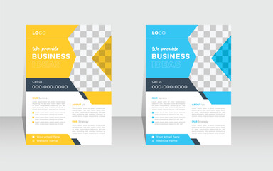 corporate business flyer in color variation