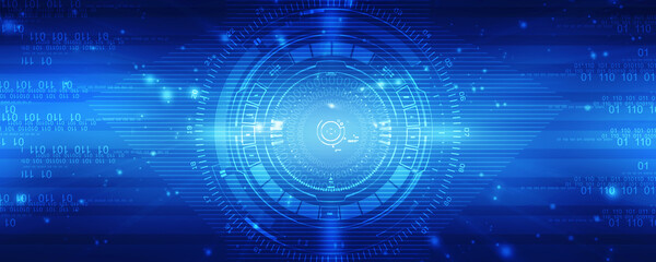 2d illustration Abstract futuristic electronic circuit technology background
