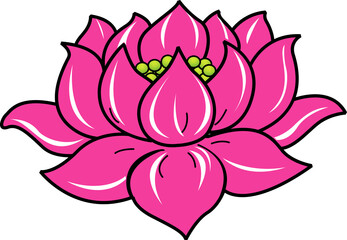 Lotus flower  icon isolated