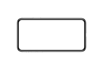 horizontal mobile screen blank empty mockup PNG transparent smartphone frame