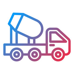 Vector Design Conscrete Mixer Truck Icon Style